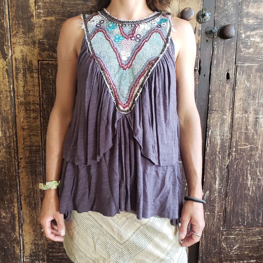Free people beautiful sequin top